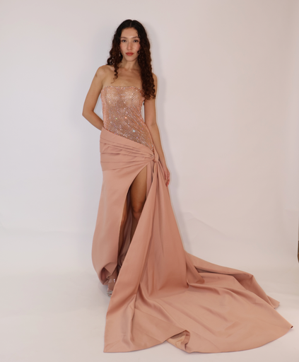 HACCHIC JEWELLED BUSTIER GOWN